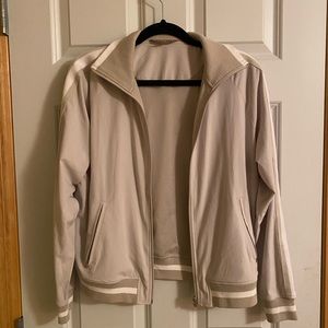 Beige Athleta bomber jacket